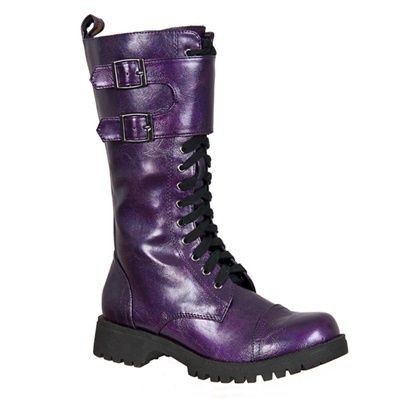 (2) Arkham Admission boots Demonia Boots, Gothic Boots, Purple Boots, Boating Outfit, Lace Up Combat Boots, Purple Shoes, All Things Purple, Black And Purple, Purple Lace