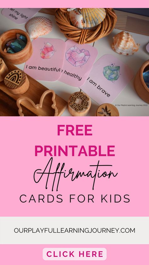 Kids Affirmations Free Printable, Affirmation Cards For Kids, Toddler Printables, Kids Mirrors, Classroom Helpers, Playful Learning, The Power Of Positive Thinking, Power Of Positive Thinking, Christian Affirmations