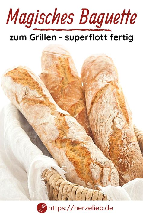 Brot Rezepte, Rezepte Grillen: Rezept für Baguette von herzelieb, einfach, leicht und schnell, Baguette Rezept, mit dem man auch Baguette Brötchen backen kann. Man kann nie genug Brot Rezepte oder Baguette Rezepte haben.No knead. Kein Kneten und in 2 Stunden fertig Ideal zum Geburtstag, zur Konfirmation, zur Party, zum Abendbrot, zum Dip oder auch zur Hochzeit. No Knead Bread oder Brot zum Grillen. Schnellstes Brot Rezept, das ich kenne. #herzelieb #brot #grillen The Great British Bake Off, Artisan Bread, Bread Rolls, Pampered Chef, Ciabatta, Pizza Recipes, Bread Baking, Hot Dog Buns, Food Blogger