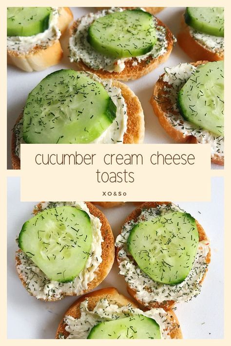 Cucumber Cream Cheese Sandwiches, Sandwich Appetizer, Cucumber Cream Cheese, Cream Cheese Sandwich, Cream Cheese Toast, Toast Aperitif, Cream Cheese Sandwiches, Gluten Free Puff Pastry, Appetizer Sandwiches