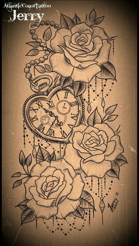 Mandala Rose Tattoo, Little Heart Tattoos, Little Mermaid Tattoo, Waist Tattoos, Small Heart Tattoos, Girl Back Tattoos, Tattoo Trend, Hawaiian Tattoo, Watch Tattoos