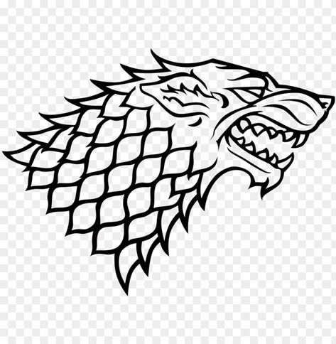 Dragon Tattoo Game Of Thrones, House Stark Logo, House Stark Sigil, Game Of Thrones Sigils, Stark Sigil, Got Stark, Game Of Thrones Tattoo, Gaming Tattoo, House Stark