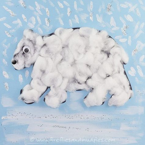 Artic Art For Preschool, Polar Bear Crafts, Polar Bear Outline, Polar Bears Activities, Arctic Animals Crafts, Bear Template, Urs Polar, Polar Bear Craft, Bear Craft