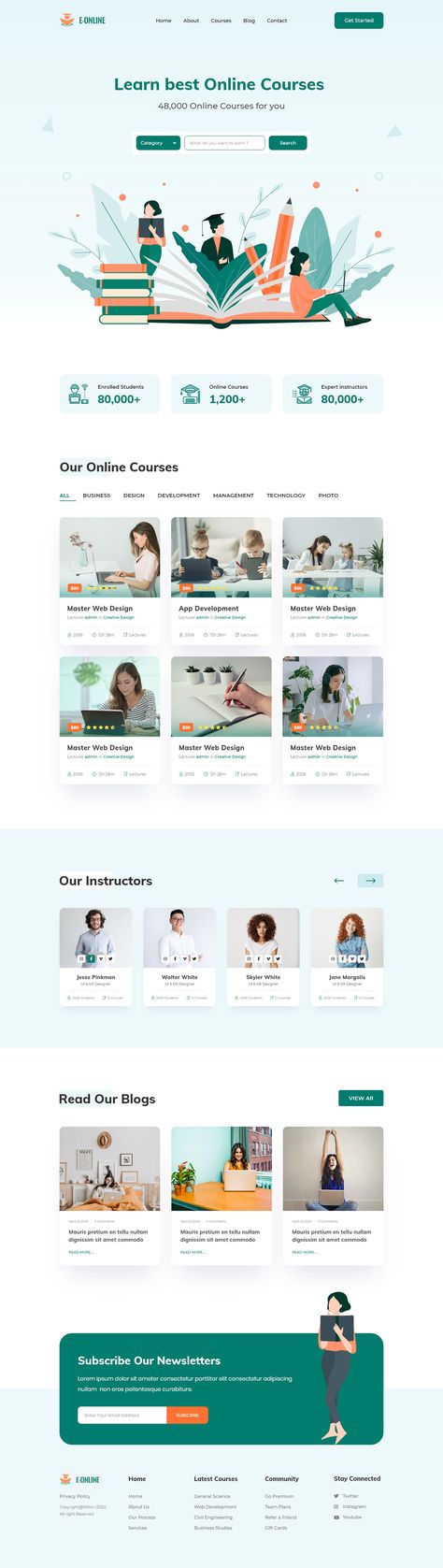 Online Learning Platform on Behance Learning Website Design, Desain Ux, Best Landing Page Design, Web Design Websites, Website Design Inspiration Layout, Learning Web, Online Learning Platform, Web Design Course, Modern Website Design