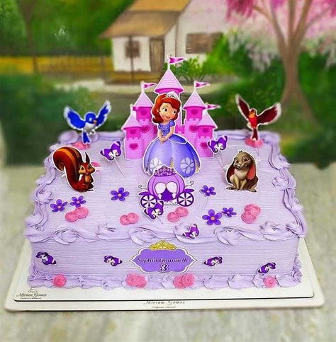 Sofia Birthday Cake, Sofia The First Birthday Cake, 1st Birthday Cake Designs, Princess Sofia Cake, Princess Theme Cake, Sofia The First Cake, Sofia Cake, Princess Sofia Birthday, Princesa Sophia