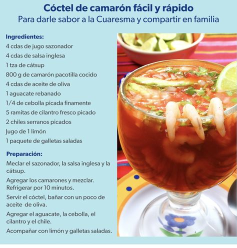 Mexican Shrimp Cocktail Recipe, Mexican Shrimp Cocktail, Cocktail Shrimp Recipes, Shrimp Cocktail, Shrimp Dishes, Pastry Desserts, Ceviche, Shrimp Recipes, Savoury Dishes