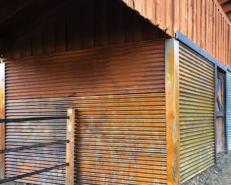 How To Rust Corrugated Metal Quickly, Aging Corrugated Metal, Corigated Metal Walls Rustic, Corrugated Metal Projects, How To Rust Galvanized Metal, Painting Siding, Castle Entrance, Patina Metal, Metal Cladding