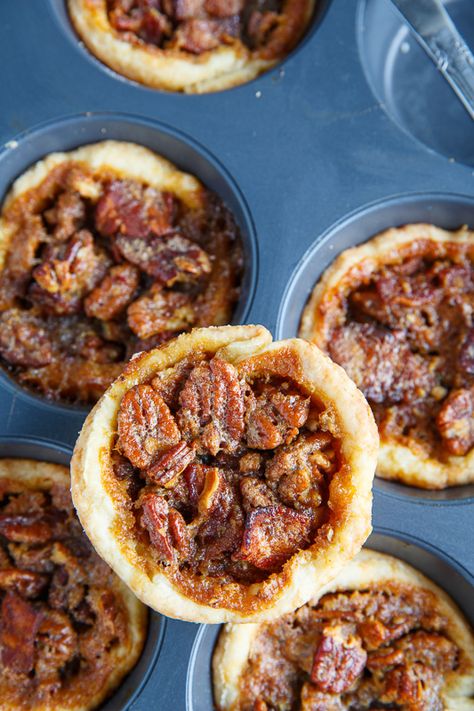 Maple Bourbon Bacon and Pecan Butter Tarts Pecan Butter Tarts Recipe, Pecan Butter Tarts, Maple Bourbon Bacon, Butter Tarts Recipe, Maple Custard, Holiday Tarts, Bourbon Bacon, Pecan Butter, Butter Pastry