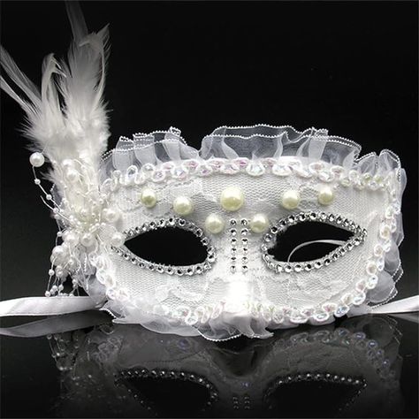 Amazon.com: Lace mask Masquerade Mask Party Mask Halloween Mask (White)2 : Clothing, Shoes & Jewelry Lace Mask Masquerade, Masquerade Mask Party, White Masquerade Mask, Lace Masquerade Mask, Lace Masquerade Masks, Jester Costume, Wedding Photobooth, Paper Mache Mask, Mask Images