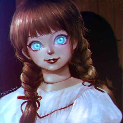 Annabelle by AirinNoSekai Annabelle Horror, The Conjuring Annabelle, Horror Villians, Annabelle Doll, Chucky Horror Movie, Creepypasta Girls, Gif Terror, Doll Drawing, Horror Villains