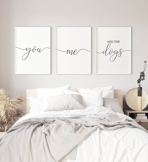 Couples Bedroom Wall Decor, Gallery Wall Printables, Prints Ideas, Appartment Decor, Bed Wall Decor, Printable Downloads, Above Bed Decor, Over The Bed, Bedroom Signs