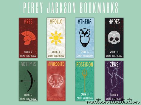 Percy Jackson Bookmarks Diy, Percy Jackson Book Marks, Percy Jackson Bookmarks Printable, Percy Jackson Crafts Diy, Pjo Bookmarks, Percy Jackson Bookmarks, Book Marks Printable, Percy Jackson Crafts, Percy Jackson Camp Half Blood