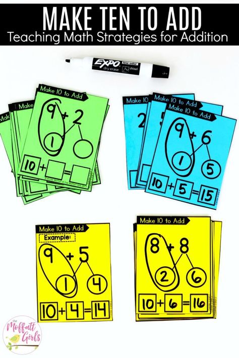 Make Ten, Teaching Math Strategies, Basic Addition, Eureka Math, Teen Numbers, Math Intervention, Math Strategies, Math Addition, Math Methods