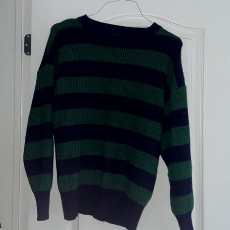 Check out this listing I just found on Poshmark: green and navy knitted striped sweater (tate langdon sweater). #shopmycloset #poshmark #shopping #style #pinitforlater #Sweaters Tate Langdon Jumper, Tate Langdon Clothes, Tate Langdon Outfit, Tate Langdon Sweater, Green And Blue Sweater, Green And Black Sweater, Tate Sweater, Knit Green Sweater, How To Arrange Furniture