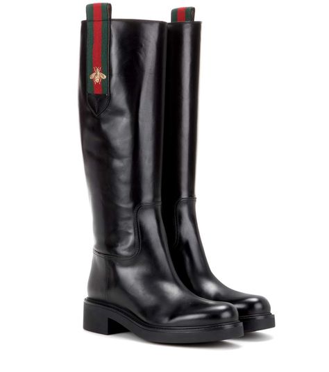 Gucci - Black leather boots Gucci Boots Women, Bobbies Shoes, Gucci Boots, Luxury Boots, Gucci Leather, Shoe Boot Sandals, Boots Fall, Gucci Shoes, Black Leather Boots