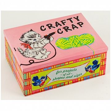 Crafty Crap Cigar Box Funny Postcards, Blue Q, Purse Gift, Cat Box, Tin Boxes, Hot Glue Gun, Toy Chest, Craft Room, Glue