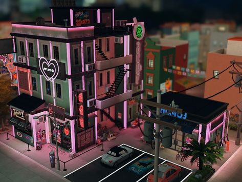 The Sims Resource - Underground Nightclub + Convenience Sore (NO CC) Sims 4 Nightclub, Underground Nightclub, Sims 4 Clutter, Casas The Sims 4, Sims 1, Animal Skin, Mini House, Maxis Match, The Sims Resource