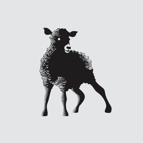 Black Sheep Logo, Black Sheep Tattoo, Sheep Logo, Sheep Tattoo, Traditional Black Tattoo, Sheep Illustration, Sweet Tattoos, Farm Logo, A Sheep