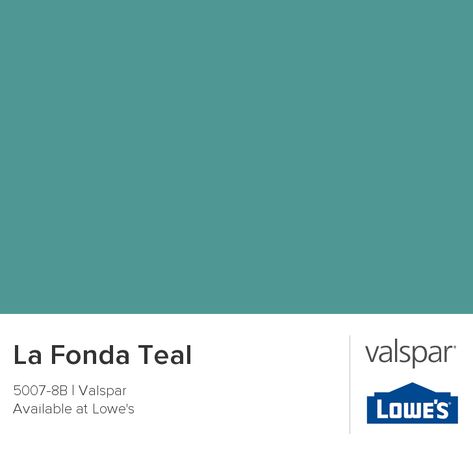 Bedroom Paint Color Valspar La Fonda Teal 5006-88 - Signature Colors Interior Eggshell Finish Base 4 213440 Teal Wall Colors, Valspar Paint Colors, Interior Paint Colors Schemes, Valspar Paint, Teal Paint, Porch Colors, Perfect Paint Color, Teal Walls, Blue Paint Colors