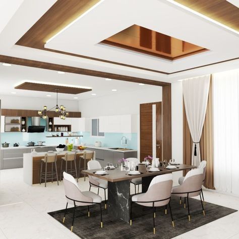 Latest stylish new false ceiling designs 2022 #modernceilingideas Dining Area Ceiling Design, Ceiling Design Modern Luxury, Dining Area Ceiling, New False Ceiling Designs, Plaster Ceiling Design, False Ceiling Designs, Design Dining Room, Loft Interior Design, Kitchen Cupboard Designs