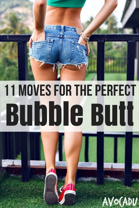 11 Moves for the Perfect Bubble Butt | Avocadu.com Fitness Before After, Smoothie Detox, Fitness Home, Weight Workout Plan, Weights Workout, Lose Belly Fat, Get Fit, Crossfit, Fitness Tips