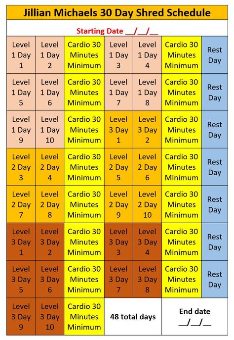 Jillian Michaels 30 Day Shred Schedule Jillian Michaels Workout Plan, 30 Day Shred Results, Jillian Michaels 30 Day Shred, Jillian Michaels Workout, Loose Weight Diet, Shred Diet, Lost Motivation, Shred Workout, 30 Day Shred