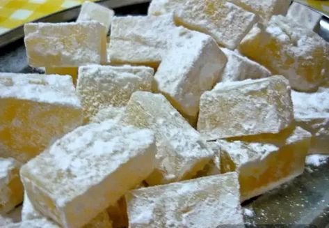 LOKUM (TURKISH DELIGHT) ~ Macedonian Cuisine Lokum Recipe, Macedonian Food, Most Popular Desserts, Popular Desserts, Sweet Pastries, Turkish Delight, Homemade Desserts, Turkish Recipes, Ottoman Empire