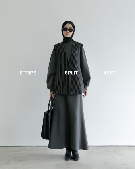 Muslimah Fashion Outfits Simple, Black Dress Hijab, Office Hijab, Hijab Kondangan, Moslem Fashion, Modern Hijab Fashion, Muslim Outfits Casual, Fashion Top Outfits, Muslimah Fashion Outfits