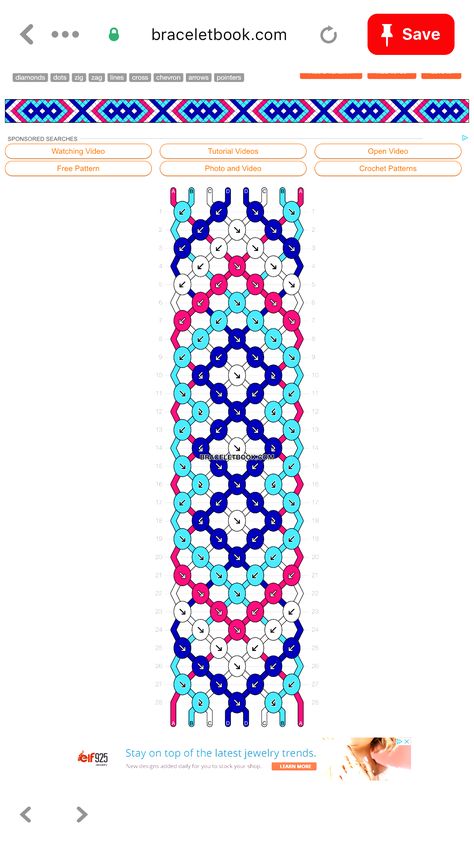 Embroidery Bracelets Patterns Easy, Diamond Bracelet Pattern, Bracelet Bresilien Pattern, Friendship Bracelets Designs Pattern, Easy Bracelet Patterns, Diamond Friendship Bracelet, Braided Friendship Bracelets, Cool Friendship Bracelets, String Bracelet Patterns