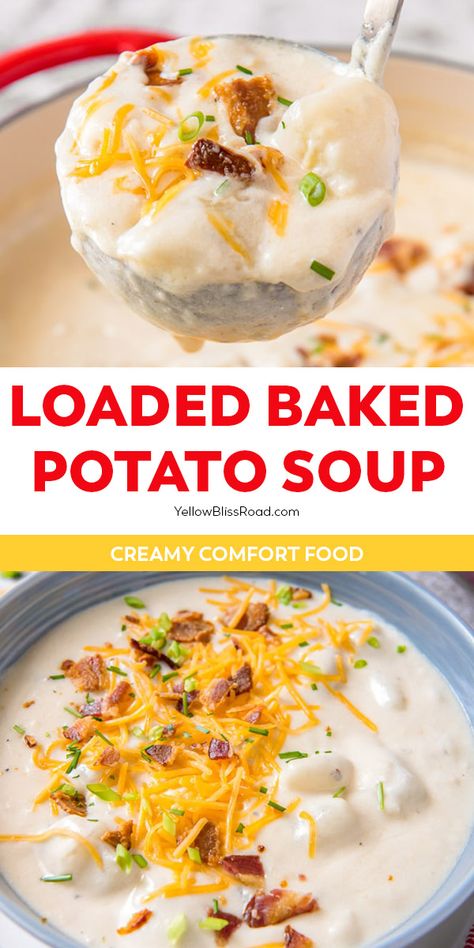 Baked Potato Toppings, Baked Potato Soup Recipe, Best Baked Potato, Loaded Baked Potato, Loaded Baked Potato Soup, Potato Toppings, Baked Potato Soup, Loaded Baked Potatoes, Potato Soup Recipe