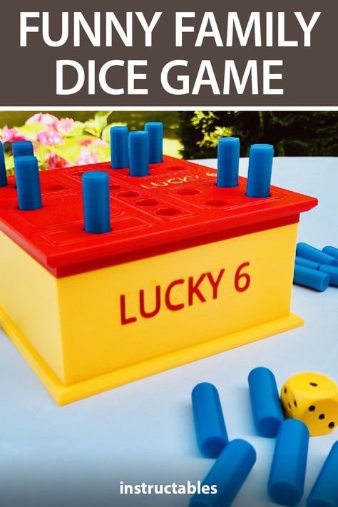 3d Printed Games, 3d Print Game Pieces, 3d Print Fidget Toy, 3d Print Dice Tower, 3d Printed Dice, Wood Toys Diy, Dice Tower 3d Print, Toys Diy, Wood Plate