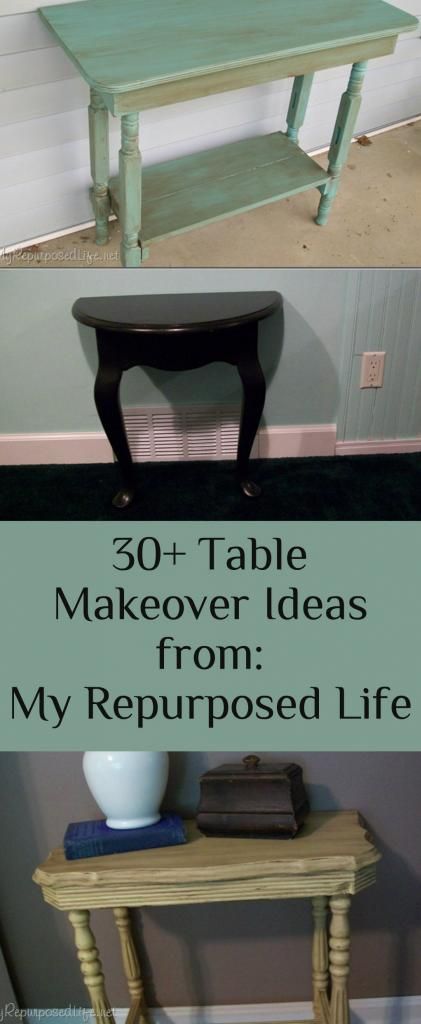 My Repurposed Life-Take 2 Tuesday {30+ Table Makeover Ideas} Repurposed Table, Refurbished Table, Table Makeover, Repurposed Items, Bohol, Plywood Furniture, Makeover Ideas, Farmhouse Furniture, Refurbished Furniture