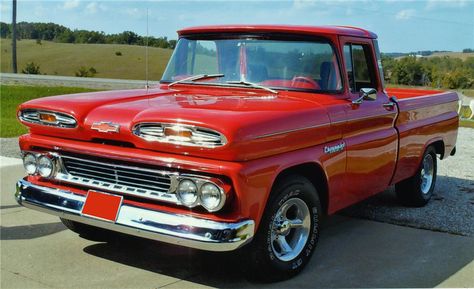 Chevy Apache Truck 1960 CHEVROLET APACHE FLEETSIDE PICKUP 1960 Chevy Apache, Bunker Basement, Chevy Apache Truck, Best Pickup Truck, Chevy Apache, Car List, Chevrolet Apache, Truck Storage, House Garage