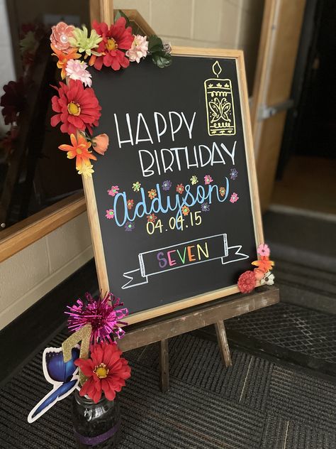 Birthday Blackboard Ideas, Happy Birthday Chalkboard Art, Happy Birthday Chalkboard, Birthday Chalkboard Art, Chalkboard Pictures, Happy Birthday Calligraphy, Chalkboard Drawing, Chalkboard Typography, Diy Chalkboard Sign