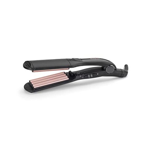 Hair Crimper, Crimped Hair, Hair Essentials, Hair Styler, Crimping, Ceramic Plates, Tourmaline, Long Lasting, Texture