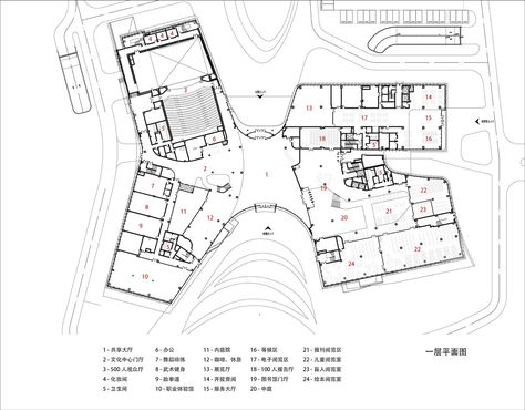 Public Building Entrance Design, Crafts Center Architecture Plan, Museum Elevation Design, Convention Centre Plan, Culture Center Plan, Museum Project Architecture, Innovation Center Architecture, Cultural Center Architecture Projects, Culture Center Architecture