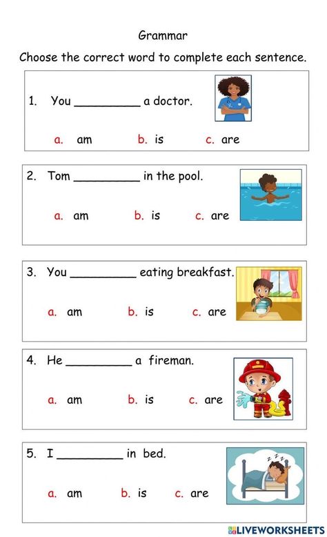 Grade 1 Grammar Activities, Grammar Worksheet For Grade 1, Grade 1 Grammar Worksheets, English Lessons For Grade 1, Use Of Is Am Are Worksheet For Grade 1, Am Is Are Worksheets For Grade 1, Grade 1 English Activities, English Worksheets For Grade 1 Grammar, Grammar Lessons For Grade 1