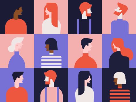 People human colors faces vector design icons illustration Lovely Illustrations, Digital Imaging, Modern Illustration, 카드 디자인, Plakat Design, Abstract Illustration, Mua Sắm, People Illustration, People People