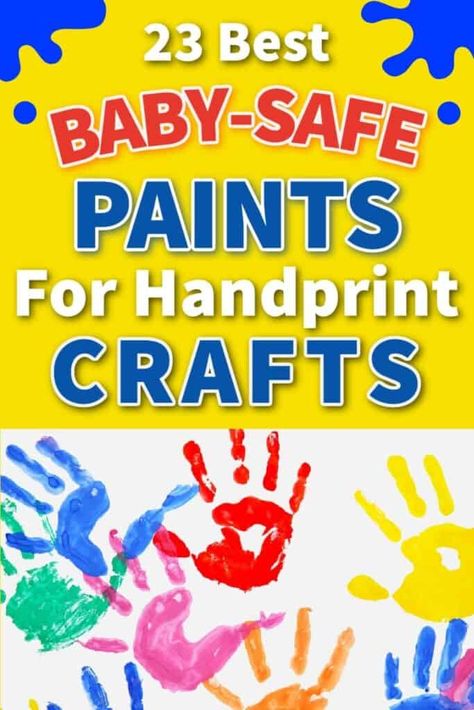 Baby Safe Paint, Baby Handprint Crafts, Computer Theme, Homemade Paint, Footprint Crafts, Baby Handprint, Newborn Hacks, Baby Painting, Family Coloring