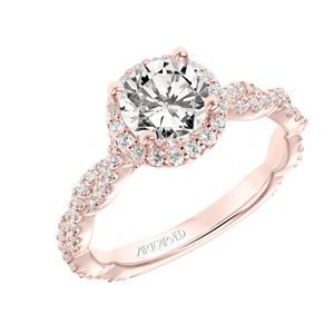 Show details for 31-V767ERRR-E Artcarved Engagement Ring, Expensive Rings, Simple Rings, Ring Rosegold, Antique Engagement Ring, Wedding Rings Halo, Wedding Rings Rose Gold, Rose Gold Engagement, Wedding Rings Vintage