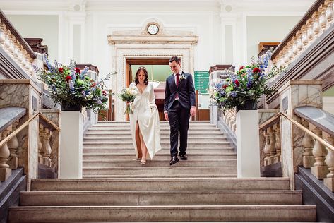 Temperley wedding gown for a London elopement. See more photos on the blog - Georgina & Dan | London Elopement | Islington Town Hall https://www.parrotandpineapple.com/london-elopement-islington-town-hall-georgina-dan/ Islington Town Hall Wedding, Townhall Wedding Dress, London Elopement, Intimate Wedding Photos, Town Hall Wedding, Sheath Wedding Gown, Wedding Concept, Ceremony Photos, Wedding Dresses Uk