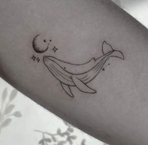 Matching Whale Tattoos, Humpback Whale Tattoo Simple, Wale Tattoos Minimalist, Whale 52 Tattoo, Bts Whale Tattoo, Simple Whale Tattoo, Wale Tattoos, Whale Tattoo Design, Dates Tattoo