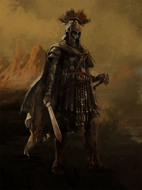 Damocles, Stefan Kopinski on ArtStation at https://www.artstation.com/artwork/q2kVn Stefan Kopinski, Ryse Son Of Rome, Painterly Style, Military Design, Well Well, Warrior Queen, Medieval Armor, Fantasy Novel, Realistic Art