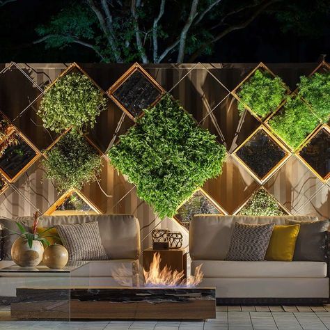 Attractive Garden Wall Design - Home Decor garden wall decor garden wall ideas gardening wall ideas gardening wall decorate Rooftop Restaurant Design, Green Wall Design, Roof Garden Design, Garden Wall Designs, Terrace Garden Design, Rooftop Terrace Design, Green Wall Decor, Walled Garden, Terrace Design