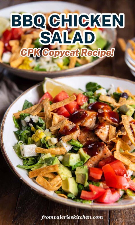 California Pizza Kitchen Bbq Chicken Salad, California Pizza Kitchen Bbq Salad, California Pizza Kitchen Chopped Salad, California Kitchen Recipes Copycat, Full Plate Living Recipes, Big Salads For Dinner, Cpk Salad, California Pizza Kitchen Recipes, California Pizza Kitchen Salad