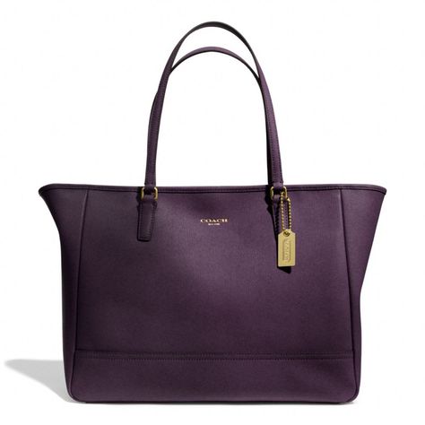 The Medium City Tote In Saffiano Leather from Coach Cheap Coach Bags, City Tote Bag, Purple Tote Bag, Holiday Wishlist, Coach Tote, Coach Outlet, Leather Coach, Window Shopping, Pinterest Closet