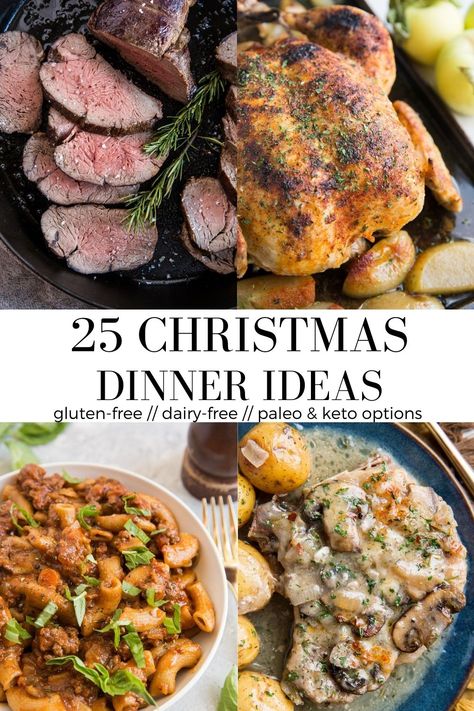 Healthy Christmas Dinner Recipes, Gluten Free Christmas Dinner, Healthy Holiday Dinner, Holiday Dinner Party Menu, Healthy Christmas Dinner, Christmas Dinner Recipes, Holiday Dinner Recipes, Christmas Main Dishes, Pumpkin Chili Recipe