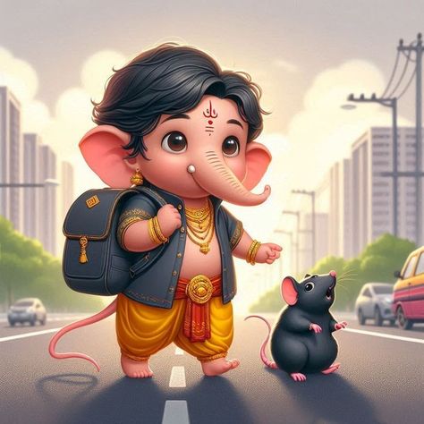 Happy Ganesh chaturthi special. bappa morya / #ganesh #bappamorya Ganpati Animation, Cute Ganpati, Ganpati Images, Cute Ganesha, Bal Ganesha, Bal Ganesh, Ganesh Chaturthi Special, Krishna Bhakti, Hanuman Hd