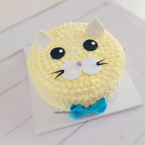 Cat Birthday Cake, Birthday Cake For Cat, Toddler Ideas, Funny Birthday Cakes, Cake Decorating Designs, Cat Cake, Yellow Cat, Cake Designs Birthday, Gorgeous Cakes