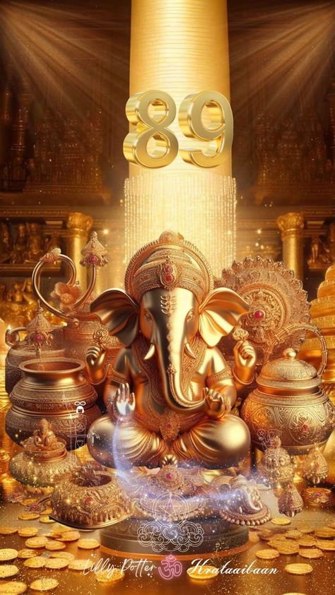 Gold Money Luxury Wallpaper, Hindi Goddess, Gold Money Wallpaper, Goddess Fortuna, Fortuna Goddess, Cosmic Quotes, Abundance Images, Home Screen Wallpaper Hd, God Ganesh